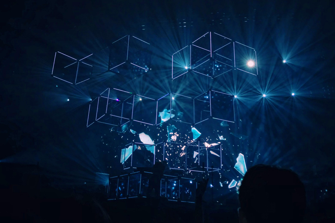 Image of multiple digital cubes